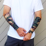 forearm sleeves to cover bruises green camo