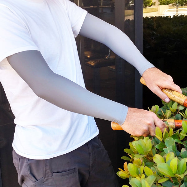 Silver Full Arm Sleeves to Prevent Skin Tears US Made Skin Guards