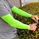 Neon Green Arm Protector Sleeves for Elderly or Thin Skin