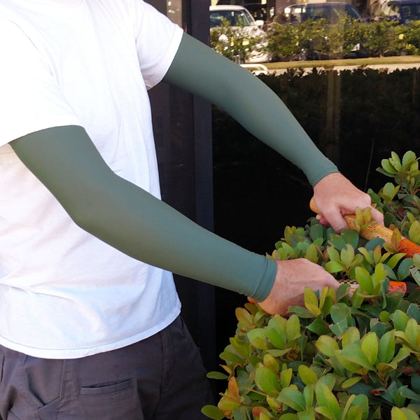 Olive Green Thin Skin Arm Protection Sleeves Skin Guards