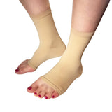 Injury Recovery Light Skin Tone Ankle Compression Sleeves