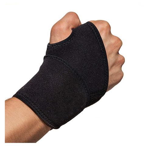 Adjustable Black Wrist Recovery Strap with Thumbhole