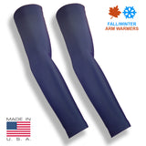 Dark Navy Full Arm Warmer Sleeves - AG Thermal Arm Warmers