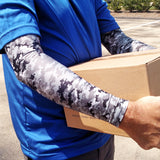 Grey Digital Camo Full Arm Protection for Elderly Skin Sleeves