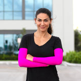 Womens Pink Full Arm Sleeves for Fragile Skin
