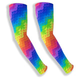 Rainbow Cloud Pattern Full Arm Sleeves to Cover Bruises