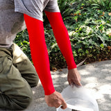 Red Full Arm Sleeves to Prevent Minor Cuts