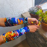 Shadow Garden Pattern Forearm Sleeves to Cover Thin Skin