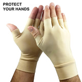 Light Skin Tone Fingerless Gloves for Covering Bruising
