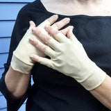 Light Skin Tone Fingerless Gloves for Covering Bruising