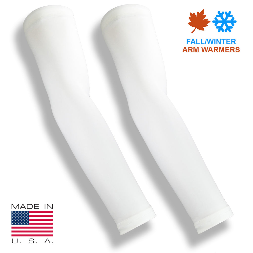 cold weather arm warmers white arm sleeves